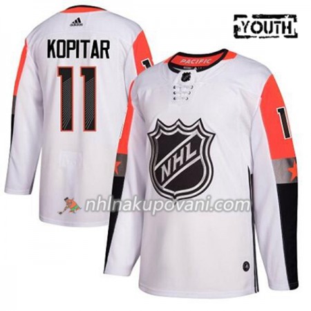 Los Angeles Kings Dresy Anze Kopitar 11 2018 NHL All-Star Pacific Division Adidas Bílá Authentic - Dětské